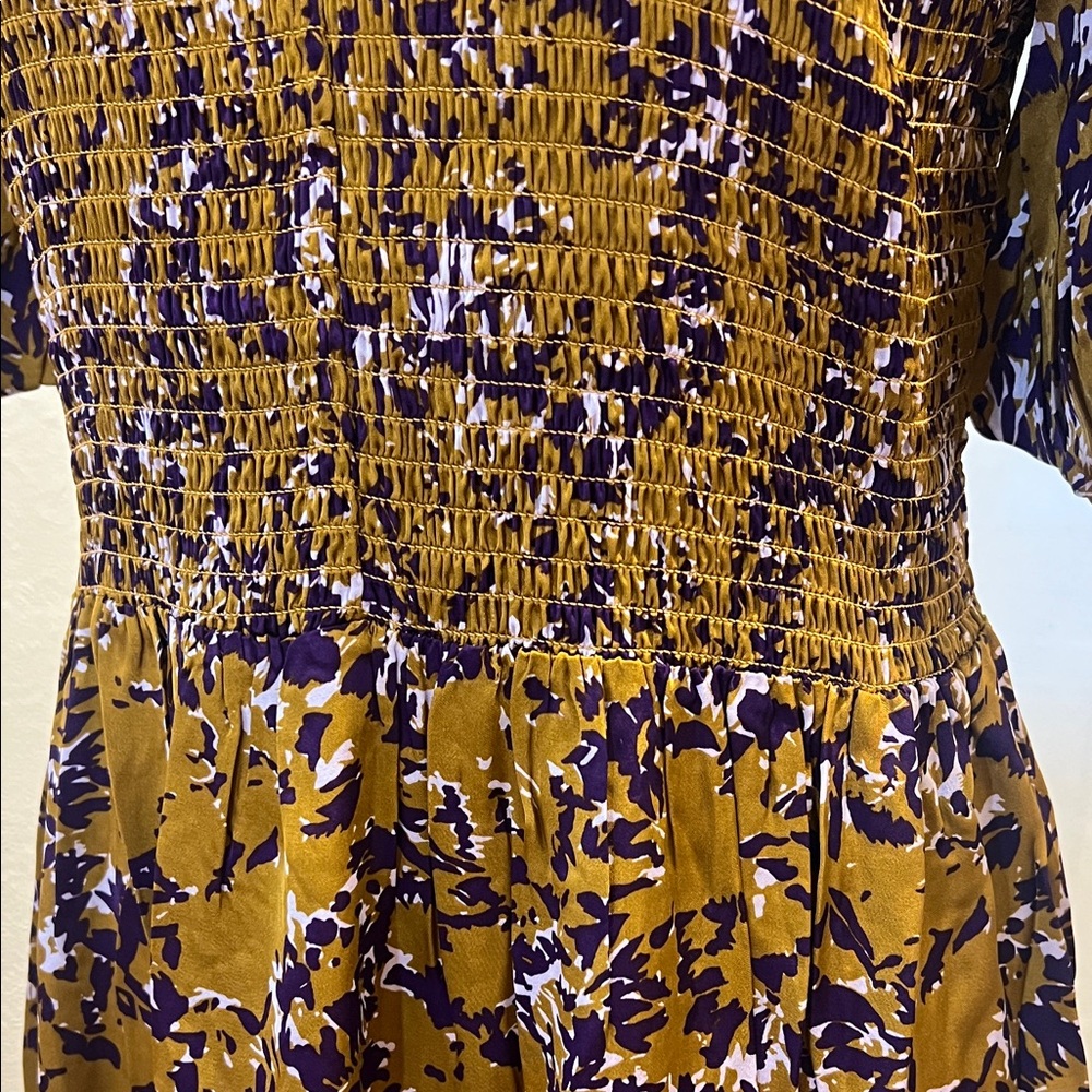 La Joie Floral Puff Sleeve Midi Dress - Picture 3 of 14